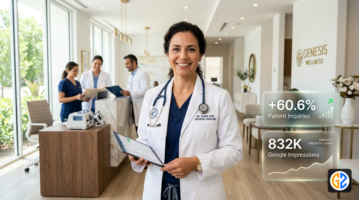 Scaling Patient Inquiries: +60.6% Direct Calls & 832K Google Impressions for Healthcare Practice
